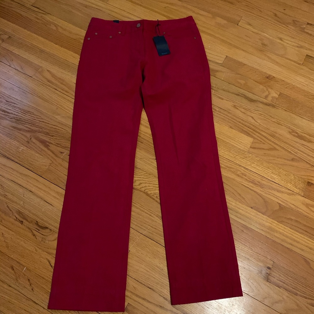 Faconnable red pants NWT $185 size 6